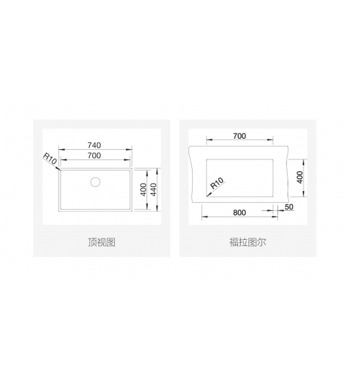 Blanco铂浪高CLARON 700-U Durinox（不带控台）不锈钢手工水槽523387